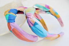 Colorful Boho Fabric Headband – Handmade Knotted Hair Accessory