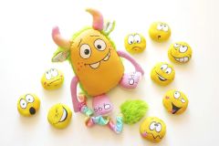 Emotion Monster Plush Toy – Montessori Learning Game for Kids