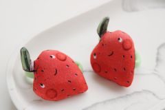 Hair Tie with Soft Strawberry 🍓 — Handmade with Love 💕