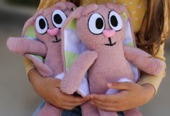 Handmade Cotton Bunny Plushie – Floppy Ear Soft Toy (34 cm)