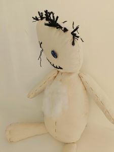 Handmade Creepy Rag Doll – Gothic Whimsical Plush Décor