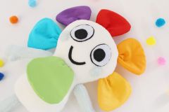 Handmade Rainbow Flower Plush Doll – Colorful Soft Toy for Kids