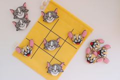 ?? Tom & Jerry Tic Tac Toe Game – Quiet Travel Board with Bag